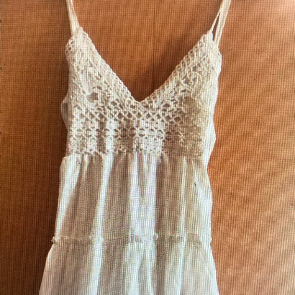 White Crochet Lace Dress